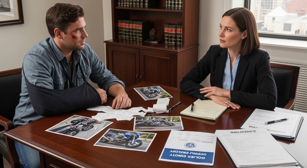 Los Angeles pothole motorcycle accident caused by a dangerous road hazard