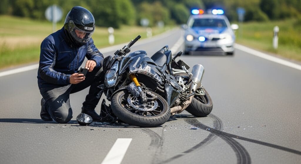 Motorcycle accident evidence after a Los Angeles crash